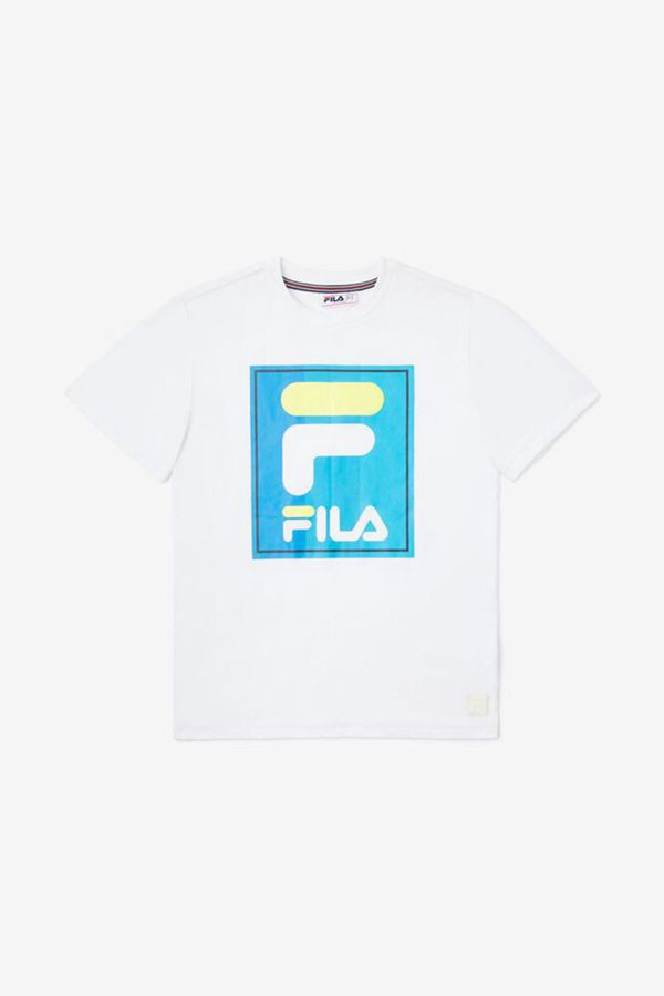 Camisetas Fila Rapaz Branco - Fila Black With Logo En Portugal,FLBH-54793